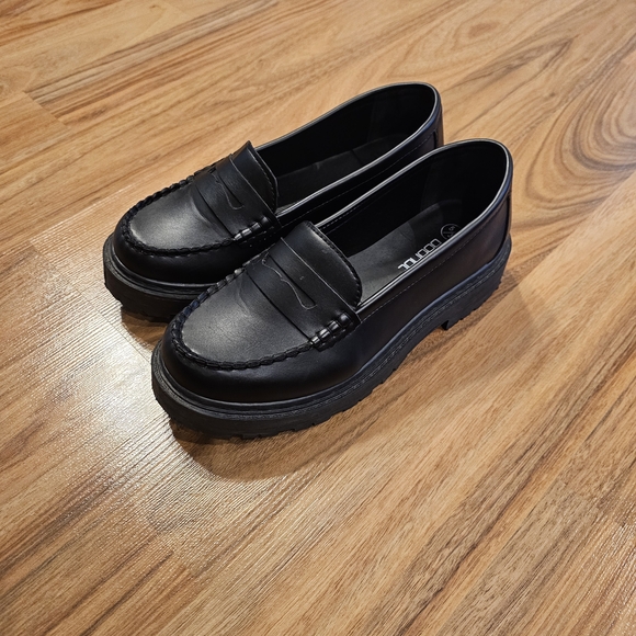 Boohoo Shoes - Boohoo Chunky Black Platform Loafers